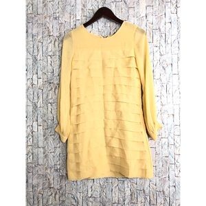 TopShop Yellow  tiered Ruffle Dress